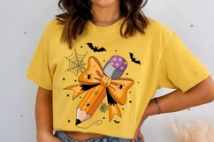 Halloween Pencil Png, Halloween Coquette Bow png, Teacher Product Image 4