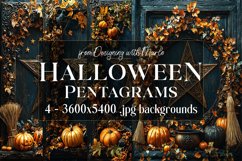Halloween Backgrounds, Pentagram Style Backgrounds, s2 Product Image 1