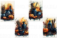 Halloween Backgrounds, Pentagram Cauldrons Backgrounds, s3 Product Image 2