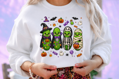 Halloween Pickle Rhinestone PNG Design Product Image 2