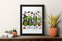 Halloween Pickle Rhinestone PNG Design Product Image 7