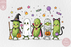 Halloween Pickles PNG, Funny Halloween Sublimation Design Product Image 1