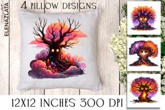 Cute Halloween tree GHOST | Pillow Sublimation Product Image 1