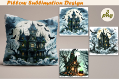 Crazy Halloween | Pillow Sublimation Design Product Image 1