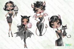 Halloween Pin-up Girl PNG Product Image 1
