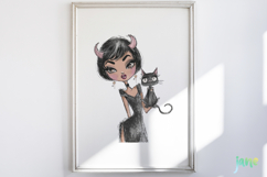 Halloween Pin-up Girl PNG Product Image 3