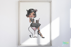 Halloween Pin-up Girl PNG Product Image 2