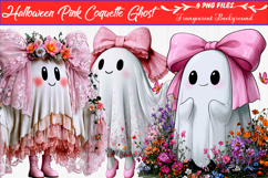 Halloween Pink Coquette Ghost Clipart Product Image 1