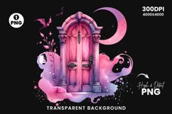 Halloween Pink Door, Creepy Door Clipart, Pink Halloween Design, Spooky Door Bundle, Creepy Door PNG, Halloween Clipart Bundle, Pink Sublimation Art, Spooky Pink Door, Halloween PNG Designs, Creepy Pink Clipart,