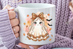 Halloween Pink Ghost Sublimation PNG Product Image 4