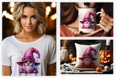 Halloween Gnome Clipart, Pink Gnome PNG, Halloween Sublimation Art, Cute Halloween Gnome, Pink Gnome Design, Spooky Gnome Clipart, Gnome PNG Art, Halloween Pink Design, Gnome Sublimation Clipart, Festive Gnome PNG,
