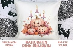 Halloween Pink Pumpkins, Sublimation Design Product Image 1