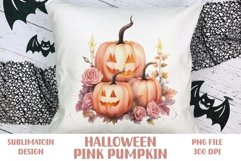 Halloween Pink Pumpkins, Sublimation Design Product Image 1