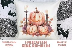 Halloween Pink Pumpkins, Sublimation Design Product Image 1
