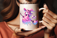 halloween pink witch girl png, pink witch halloween clipart, kawaii witch girl halloween design, girly witch sublimation art, pastel pink witch halloween, halloween cute witch illustration, witch girl clipart png, halloween witch pink printable, trendy wi