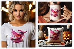 Watercolor Witch, Halloween Pink Clipart, Pink Witch PNG, Witch Sublimation Design, Halloween Watercolor Bundle, Pink Witch Sublimation, Halloween Clipart PNG, Watercolor Halloween Art, Witch Design Bundle, Pink Witch Clipart,