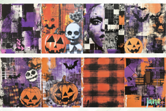 Halloween Plaid Digital Paper Product Image 4