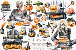 GlamArtZhanna, Halloween clipart, Halloween Planner, Halloween png, Autumn planner png, Fall planner clipart, Planner girl clipart, Planner girl png, Autumn clipart, Spooky Planner png, Spooky clipart, Journalling PNG, Creepy clipart, Planner Clipart