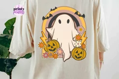 Retro Halloween PNG, Cute Ghost Halloween Sublimation Product Image 5