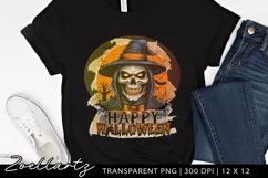 Halloween Sublimation PNG Spooky Skull T-shirt Mug Design Product Image 3