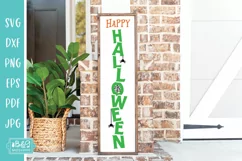 Happy Halloween Vertical Porch Sign SVG Cut File