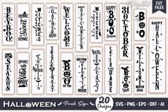 Halloween Porch Sign SVG Bundle | Halloween Sign Cut Files Product Image 1