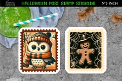 Vintage Halloween Postage Stamp Stickers|Retro Gingerbread Product Image 1