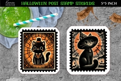 Vintage Halloween Post Stamp Stickers |Retro Spooky Sticker Product Image 1
