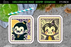 Vintage Halloween Postage Stamp Stickers|Baby Vampire Product Image 1