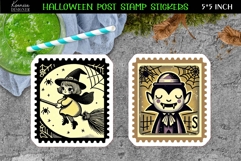 Vintage Halloween Postage Stamp Stickers|Baby Vampire Product Image 1