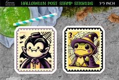 Vintage Halloween Postage Stamp Stickers|Baby Vampire Product Image 1