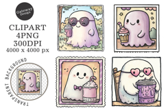 Halloween Postage Stamp Animal Clipart Product Image 1