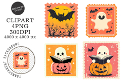 Halloween Postage Stamp Clipart Product Image 1