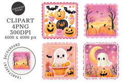 Halloween Postage Stamp Clipart Product Image 1