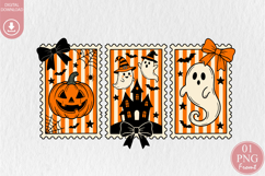 Halloween Postage Stamp Sublimation PNG Product Image 1