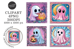Halloween Postage Stamps Clipart Product Image 1