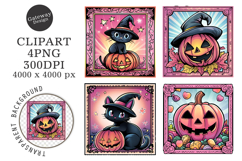 Halloween Postage Stamps Clipart Product Image 1