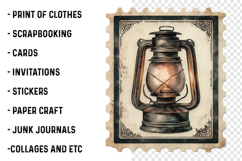 Halloween Postage Stamps Clipart Png Product Image 2