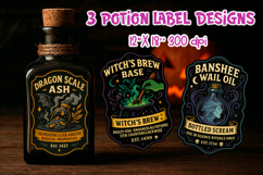 Potion Label Sticker Bundle PNG | Spooky Halloween Designs Product Image 5