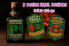 Potion Label Sticker Bundle PNG | Spooky Halloween Designs Product Image 10