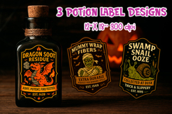 Potion Label Sticker Bundle PNG | Spooky Halloween Designs Product Image 11