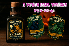 Potion Label Sticker Bundle PNG | Spooky Halloween Designs Product Image 12