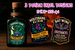 Potion Labels Printable | Halloween Stickers PNG Product Image 1