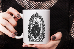 Halloween Grim Reaper SVG | Gothic Stained Glass Spooky Product Image 2