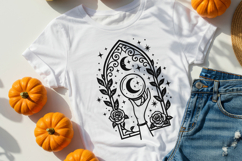 Gothic Moon Hand SVG | Halloween Witchy Stained Glass Design Product Image 3