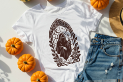 Halloween Grim Reaper SVG | Gothic Stained Glass Spooky Product Image 3