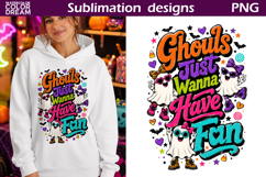 Funny Halloween Ghosts | Hoodie Sublimation Product Image 1