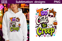 Too Cute to Creep | Ghost Hoodie Sublimation Product Image 1