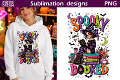 Spooky and Booked Witch | Halloween Sublimation Product Image 1