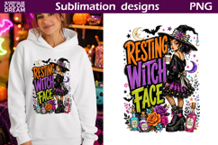 Resting Witch Face | Halloween Shirt Sublimation Product Image 1